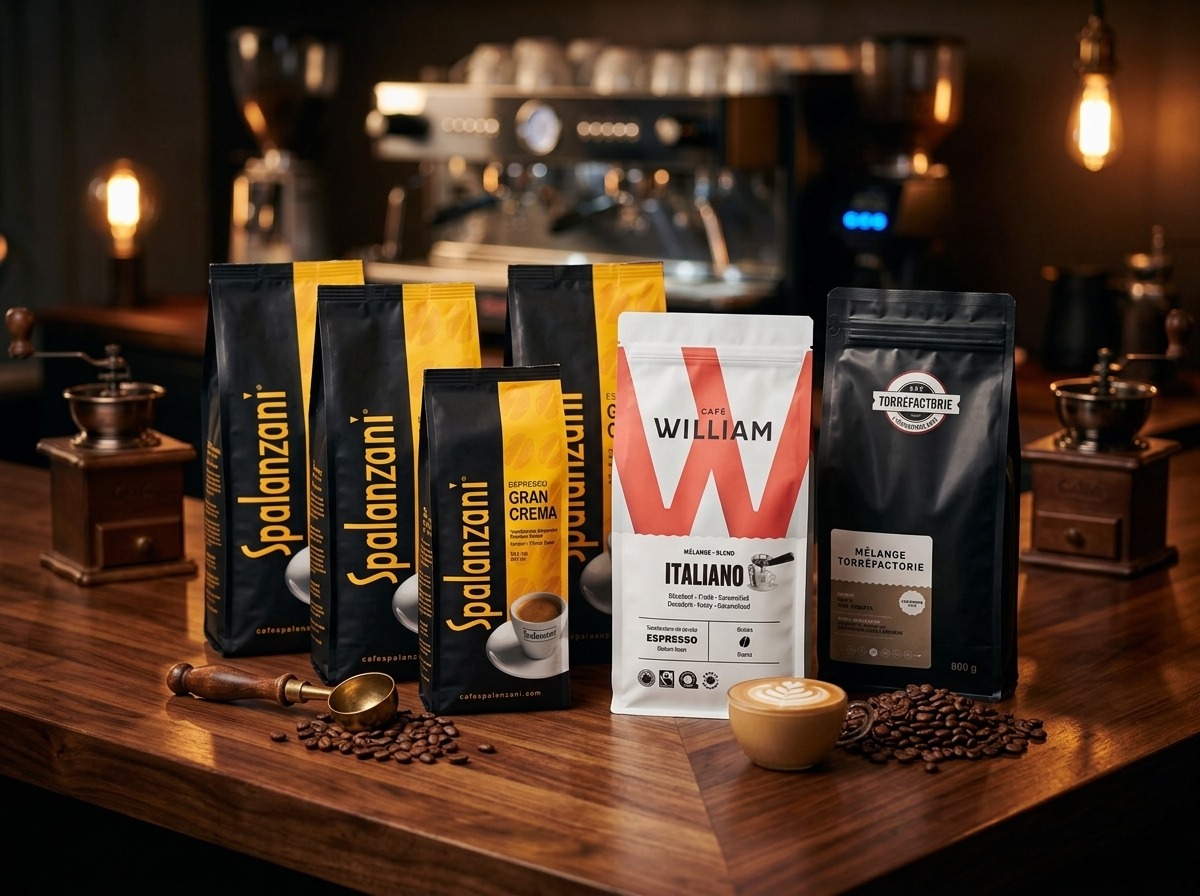 Cafés en grain torréfiés - Agga, Spallanzani, William, Torréfactorie