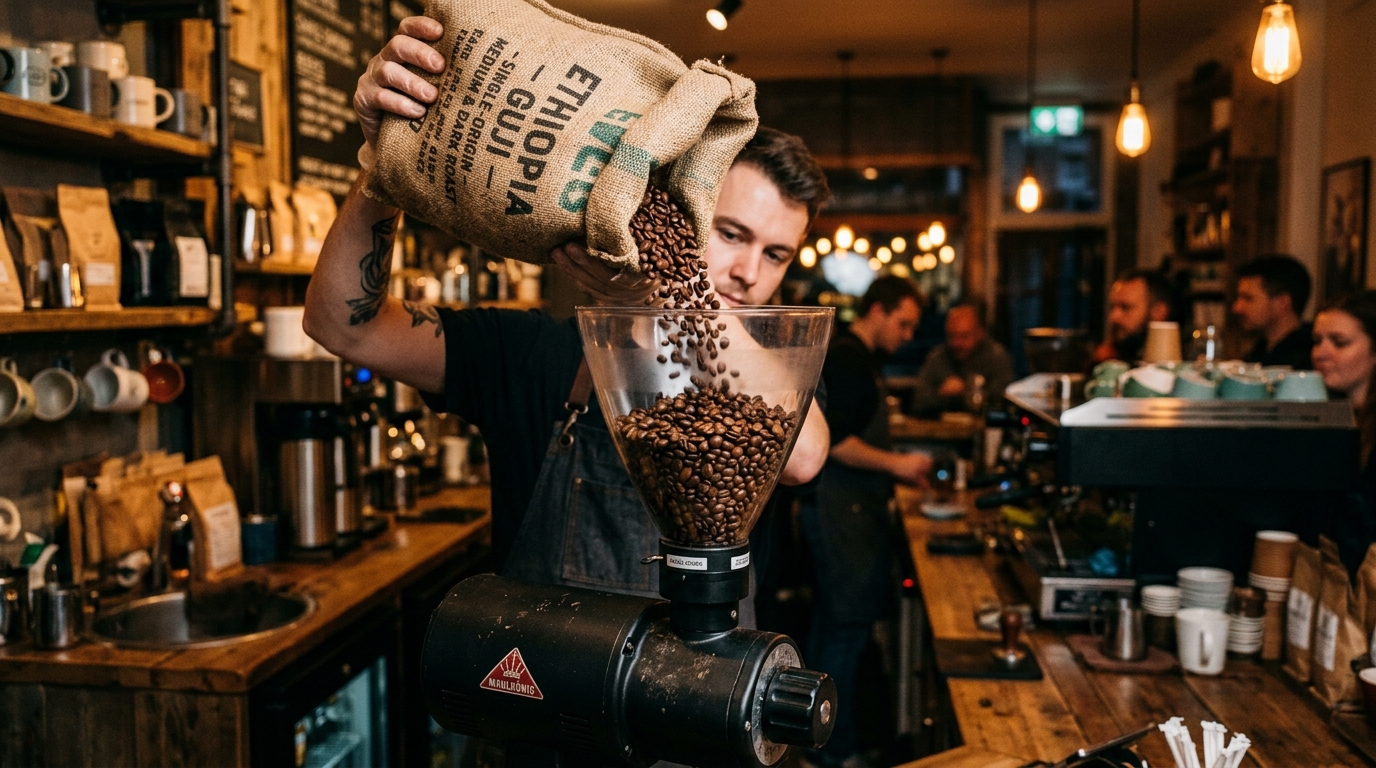 Grains de café d'espresso